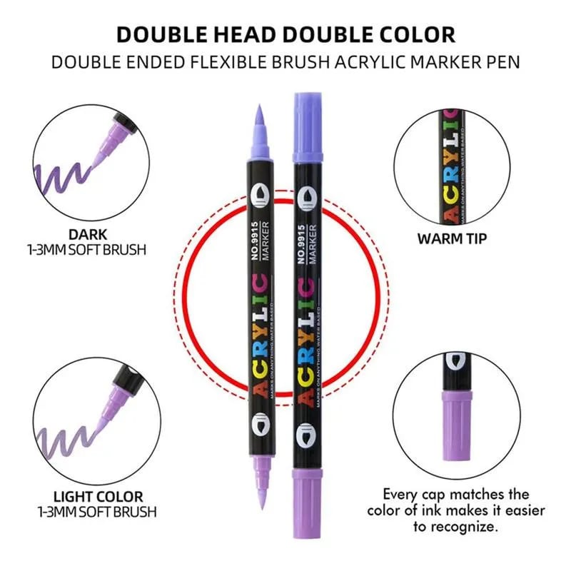 Double-Ended Art Markers for Professionals & Beginners!