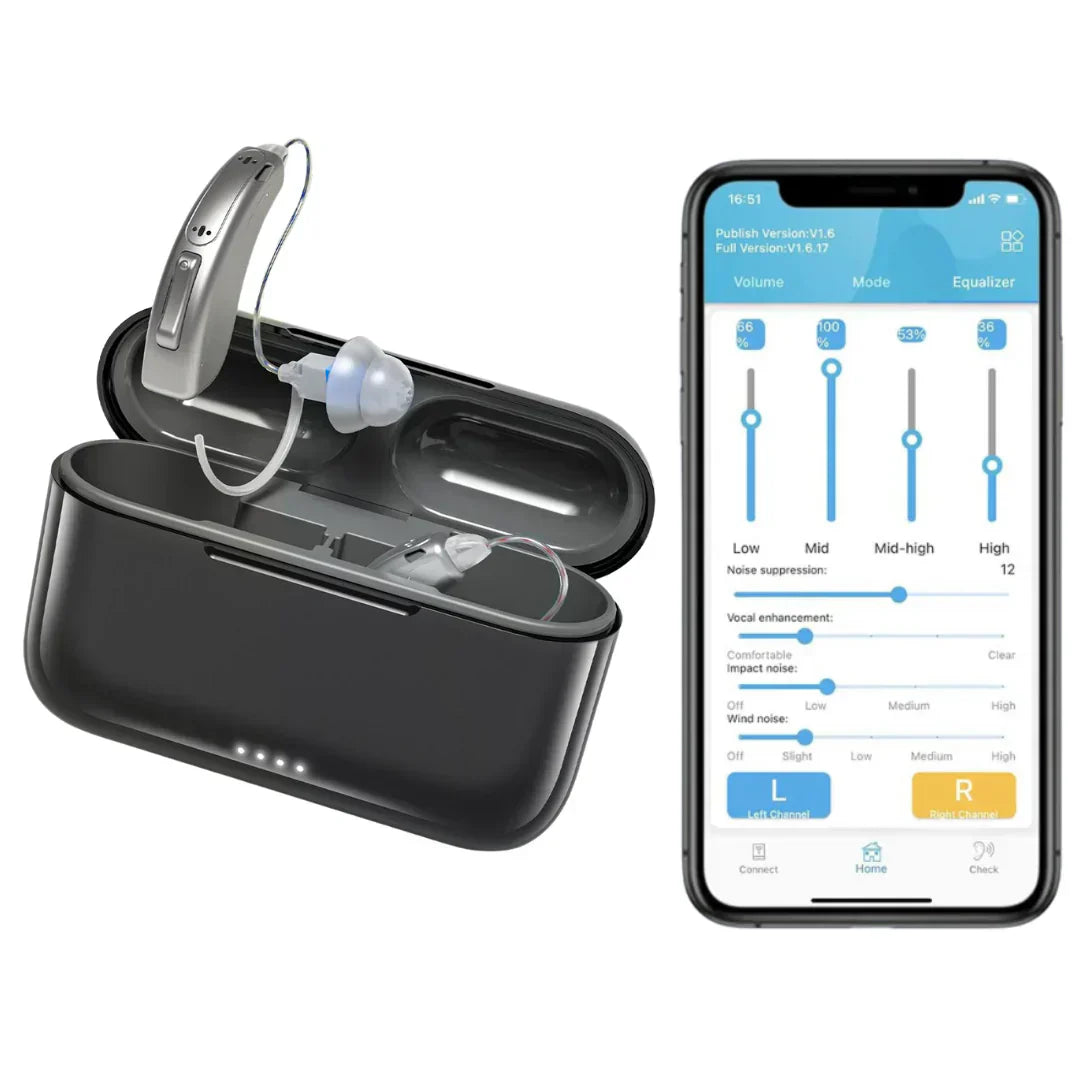 VoiceVivid Smart, Self-Fitting Bluetooth Hearing Aids (App Controlled)