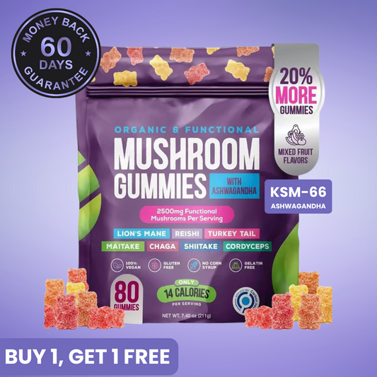 Mushroom Ashwagandha Gummies (80 Gummies)