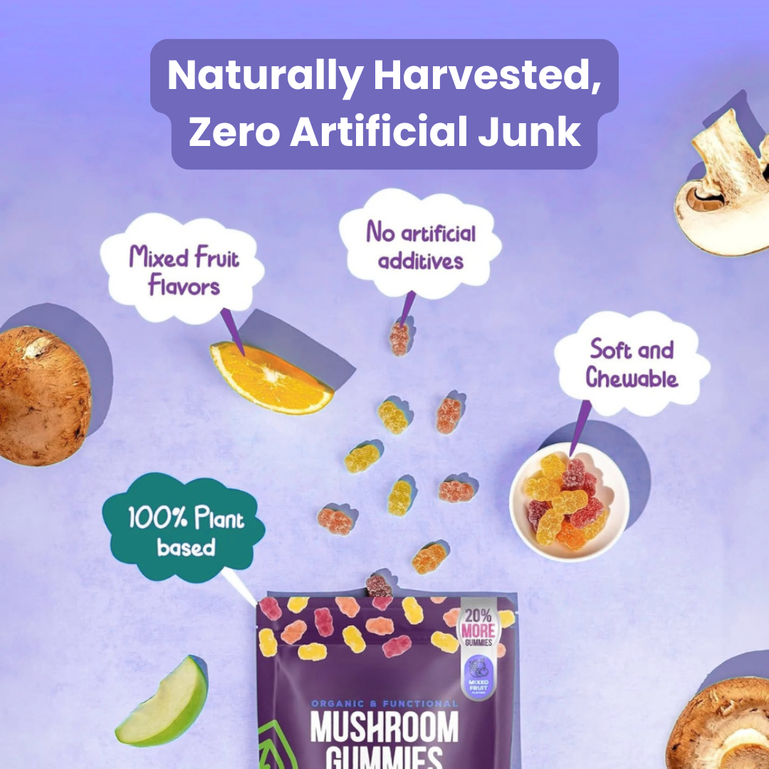 Mushroom Ashwagandha Gummies (80 Gummies)