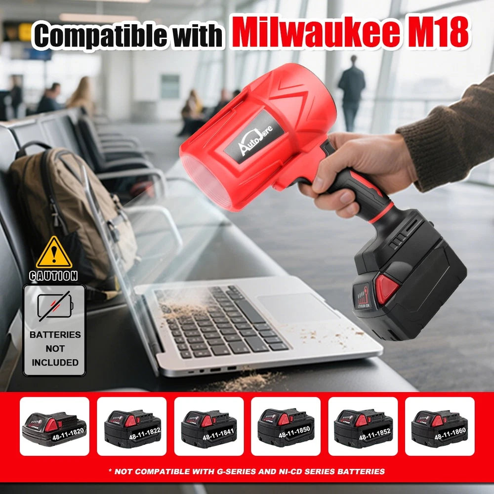 30000 RPM Mini Blower Handheld Turbojet Fan for Milwaukee M18 18V Battery