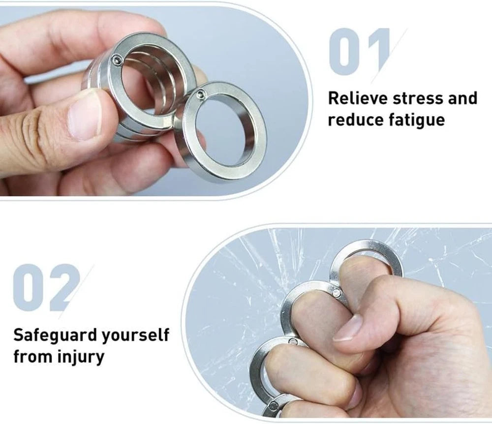 ✅Spoven Folding Finger Ring – 4 Finger Foldable Fidget Toy for Stress & Anxiety