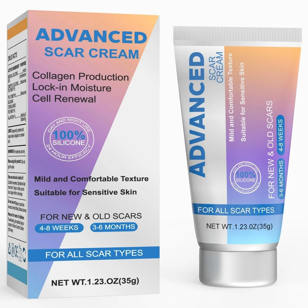 Silicone Scar Cream Scar Gel - Advanced Scar Treatment Keloid Bump Removal