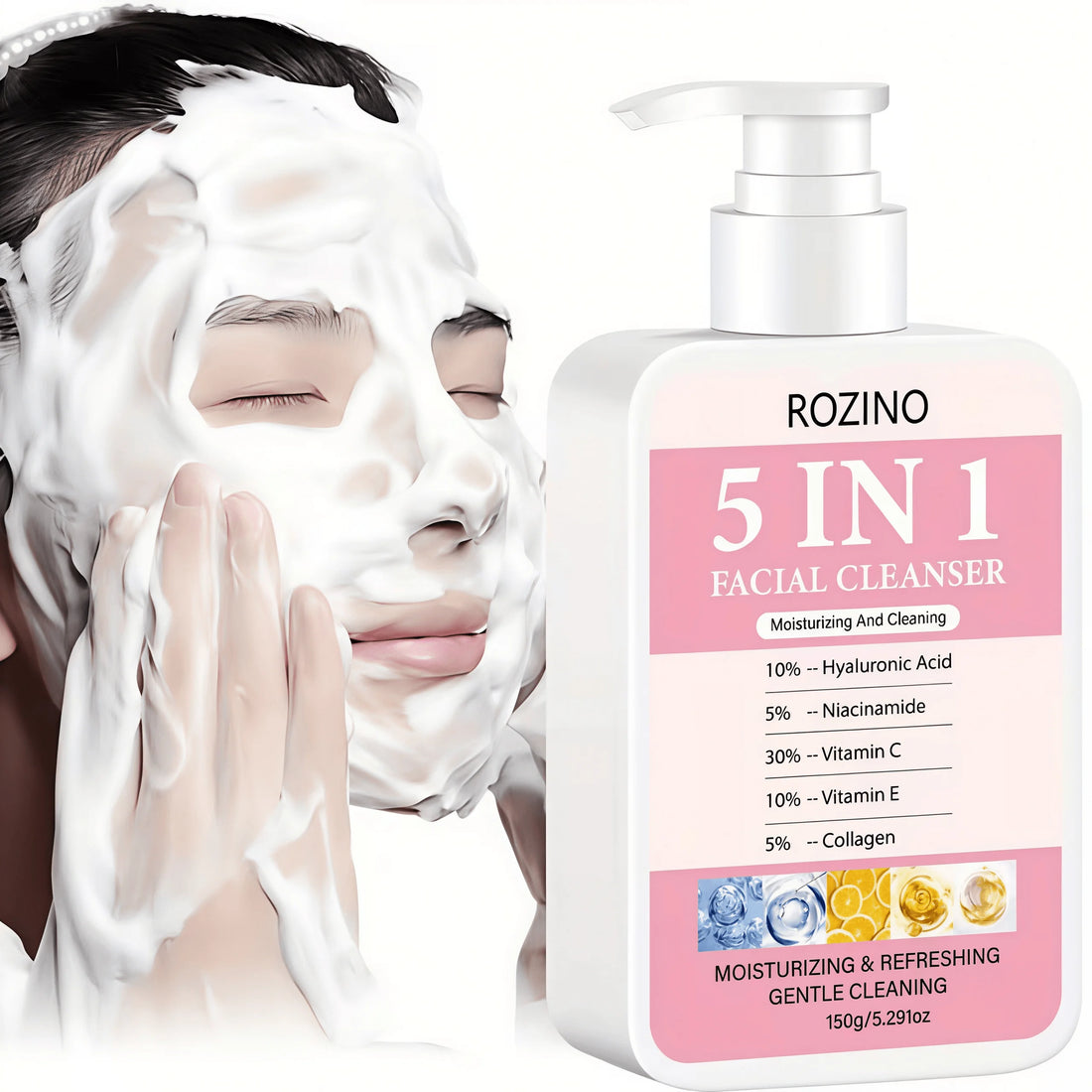5-in-1 Niacinamide Foaming Face Cleanser