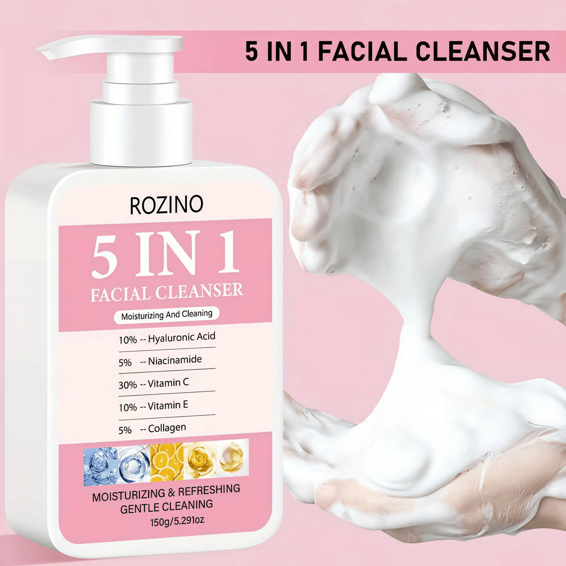 5-in-1 Niacinamide Foaming Face Cleanser